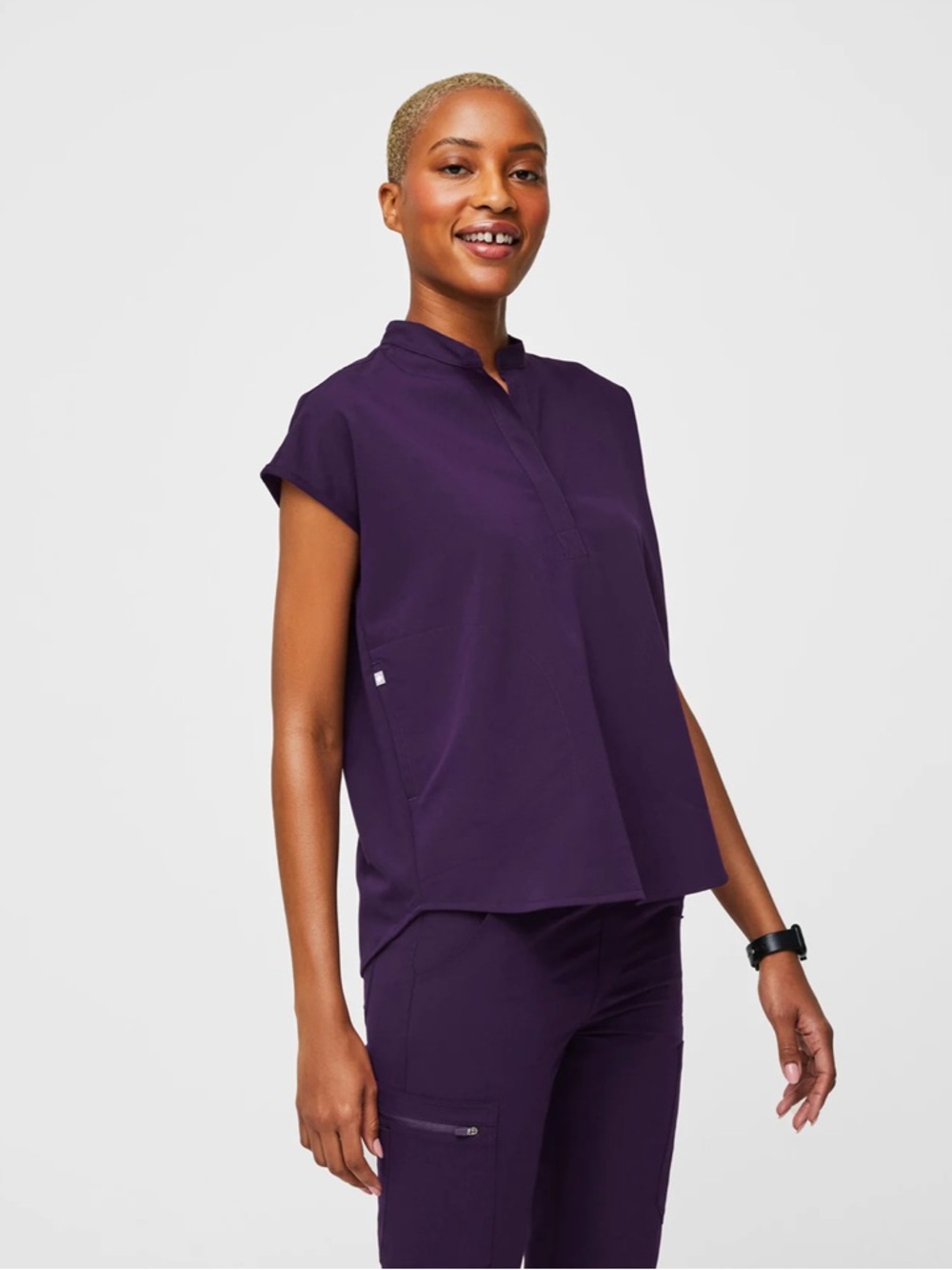 FIGS PURPLE JAM RAFAELA OVERSIZED TOP - Picture 3 of 14